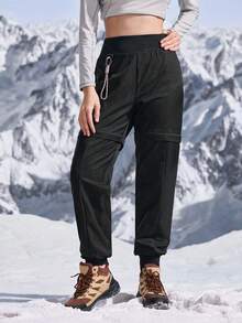 In My Nature Pantalones de senderismo casuales para mujer, adecuados para montañismo, ejercicio y deportes. Pantalones de senderismo convertibles con cremallera para mujer, pantalones de senderismo al aire libre - Negro - Ver 8