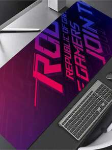 SHEIN 1PC Large Gaming Mouse Pad With Precision Sewn Edges And Anti-Slip Rubber Base, Thick Computer Desk Mat, Keyboard Mat, Perfect For Independence Day, Halloween, Thanksgiving, And Christmas Gifts Back To School