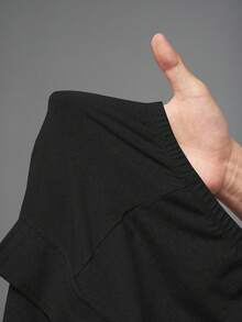 Slaydiva 2025 春夏新款波西米亚音乐节复活节休闲日常海滩度假派对街头时尚性感甜美可爱 Y2K 白色弹力针织面料黑色复古汽车图案印花圆领短袖短款紧身 T 恤搭配松紧腰身开衩口袋装饰长裙女款 2 件套 - 黑色 - 查看 9