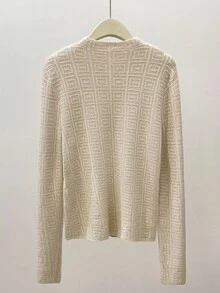 SHEIN Franclia New Autumn/Winter Thermal Lined Pullover Sweater, Versatile Women's Base Layer Top Fall Cloth For Women - Apricot - View 2