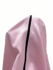 Elenzga Mono elegante y casual para dama de oficina o maestra, con diseño de alta gama, de color blanco con bloques de color negro, estampado digital, cierre de cremallera en la cintura, pantalón de pierna ancha y larga, estilo retro de rayas francesas, escote de halter y cuello en V. - Rosa - Ver 7