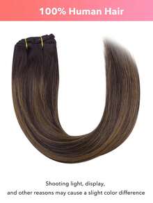 7 CÁI Kẹp Tóc Thẳng 100% Tóc Thật 14-24 Inch 115G Kẹp Tóc Vô Hình Sợi Ngang Đôi Remy Tóc Người Tự Nhiên Cho Phụ Nữ Cô Gái Sử Dụng Hàng Ngày - S2/10 - Xem 3