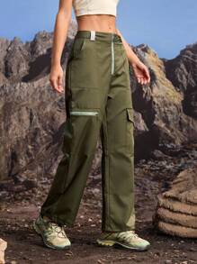 In My Nature Women's Casual Outdoor Pants, Suitable For Exercise, Hiking And Sports Multiple Secure Pockets Comfortable Fit  Perfect For Hiking, Trekking, Camping, Or Everyday Outdoor Activities - Green - View 3