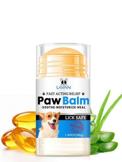 SHEIN 3pcs Avocado Oil & Beeswax Pet Paw Balm To Moisturize & Protect Cracked Paws For Cats & Dogs