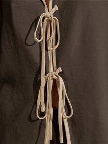 MUSERA Áo sơ mi và quần ống rộng chất liệu giả vải lanh với viền tương phản, thắt nơ, thích hợp cho kỳ nghỉ xuân hè, phong cách boho Ibiza, thanh lịch, đi biển, dễ thương, mùa thu đông. - màu nâu - Xem 6