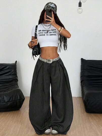 Coolane 女式夏季复古休闲嬉皮街头宽松绿色裤子