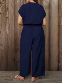 Linhara 大码女式休闲度假时尚夏季连体裤