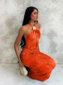 Glamine Women's Seashell Decor Spaghetti Strap Summer Beach Vacation Sexy Dress For Travel, Party And Dates - Random Floral Pattern Fall Women Clothes Back To School - Multicolor - View 3