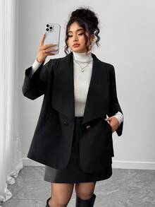 Elenzga 大码女式时尚复古凤凰硬币印花梭织翻领长袖夹克