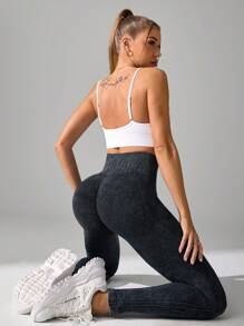 Easithlete Easithlete 2件套高腰无缝破洞运动紧身裤高腰紧身裤健身紧身裤塑身裤瑜伽女裤 - 彩色 - 查看 7