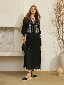 Styleloop Giày đế xuồng thời trang đơn giản, đa năng, dành cho nữ hàng ngày - màu đen - Xem 3