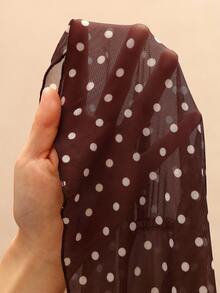 TRNVIE Áo hai dây cổ chữ V chấm bi thanh lịch dành cho nữ, Xuân/Hè - Cà phê nâu - Xem 8