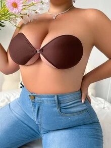 SHEIN 2 对加大码女士纯色乳贴，适合日常佩戴 - 彩色 - 查看 5