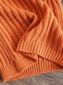 2pcs/Set Baby Girl Sweater Set, Sweet Style With 3D Ruffle Shoulder Design, Regular Cuff Ribbed Knit Top, Paired With Brown Flared Pants, Cute Sweet Outfit For Outings, Suitable For Autumn/Winter - Brown - View 7
