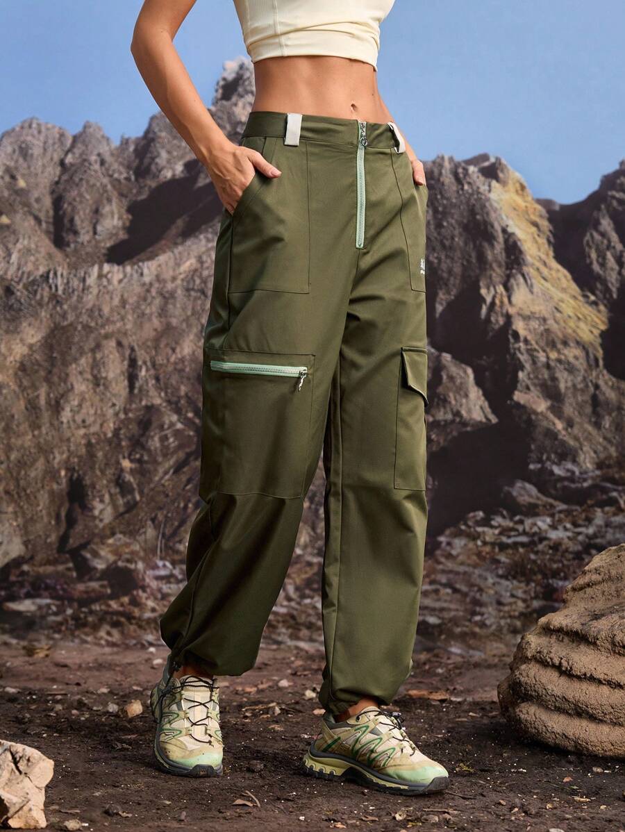In My Nature Women's Casual Outdoor Pants, Suitable For Exercise, Hiking And Sports Multiple Secure Pockets Comfortable Fit  Perfect For Hiking, Trekking, Camping, Or Everyday Outdoor Activities - Green - View 1