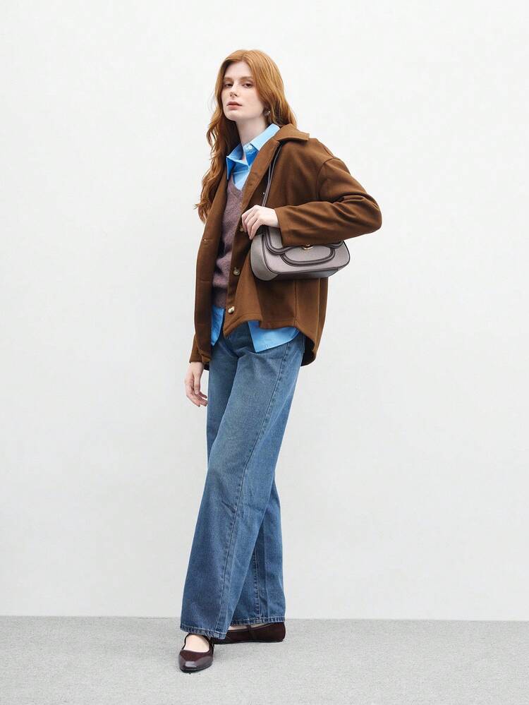 CUCCOO BIZCHIC New Lacquered Square Toe Flat Shoes For Work And Commute, Spring/Autumn For Christmas Spring Shoes