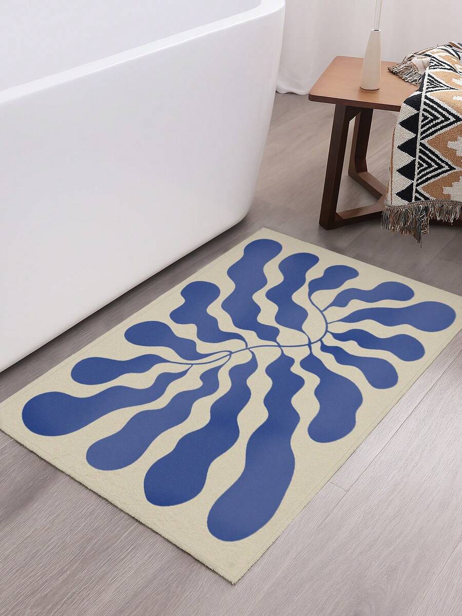 1pc 40x60cm Rugs For Entryway, Floral Indoor Washable Door Mat, Non Slip Boho Small Rug For Kitchen, Soft Low Pile, Front Door Throw Rug For Entrance, Bedroom, Kitchen, Laundry, Bathroom, - Multicolor - View 1