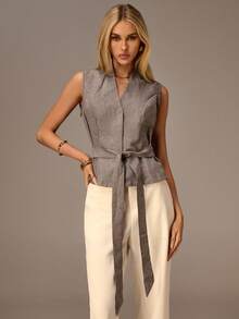 Avantive Fall And Winter Women Clothes Halloween Wedding Guest Business Casual Formal Birthday Office Outfits Work Y2k Cocktail Christmas Teacher Church Rave Concert Party Brunch Festival Airport Classy Fairycore Funny Country Going Out Modest Sleeveless Grey Top