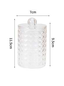 1PC/3PCS Nampan Organizer Makeup Akrilik Motif Berlian, Kotak Penyimpanan Kosmetik Akrilik Transparan, Rak Display Stoples Kamar Mandi dengan Tutup, Untuk Liburan Pantai, Koleksi Kamar Mandi, Koleksi Kamar Tidur, Kapasitas Besar, Penyimpanan Gelas - Clear - View 20