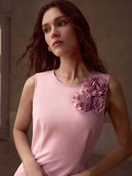 MOTF PREMIUM STEREO FLORAL SPLIT DRESS