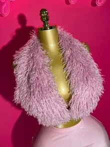 Slaydiva Bộ 2 món đồ thời trang xuân/hè 2025, lễ hội âm nhạc Bohemian mới, phong cách miền Tây đồng quê, kỳ nghỉ bãi biển, tiệc tùng Avant-Gard, dễ thương, ngọt ngào, gợi cảm, áo crop top hở lưng, cà vạt, áo vest vải mohair mềm mại + quần short bó sát co giãn bóng - Hồng - Xem 2