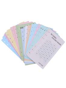 24Pcs Budget Binder Savings Challenge Trackers For Budget Planner, A6 Money Saving Wallet Cash Organizer Book Card With 1€ | 2€ | 5€ | 10€ | 20€ | 50€ | 52 Weeks | 100 Days - Multicolor - View 8