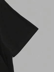 Looney Tunes X Manfinity Manfinity Joysei 男士卡通图案黑色圆领短袖T恤 - 黑色 - 查看 5