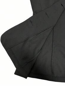 GlowEve Women's Metal Flower Single-Breasted Round Neck Sleeveless Elegant Regular Jacket - Black - View 8