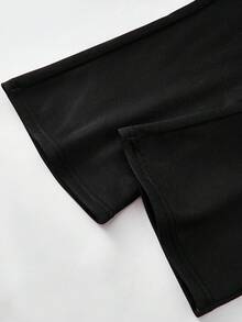 SHEIN 2 件装青少年男孩休闲运动街头时尚抓绒材质大字母图案连帽运动衫和喇叭裤套装适合儿童服装幼儿男孩服装返校男孩套装适合生日派对、晚会、表演、婚礼、洗礼、开幕式日常适合日常使用适合上学适合旅行适合运动适合秋冬季节 - 黑色 - 查看 8