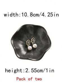 1 件陶瓷荷叶珠宝展示托盘、戒指钥匙和小配件收纳盘、生日礼物、新年礼物、友谊和爱情、适用于浴室托盘、桌面收纳、家居装饰返校 - 彩色 - 查看 21