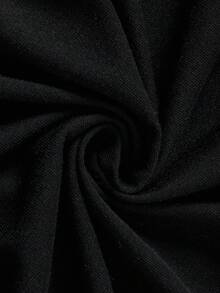 Bolty 一件式青少年男童休闲运动学院风圆领长袖T恤，涂鸦图案，适合儿童返校、生日派对、晚宴、演出、婚礼、洗礼、开幕式等场合，日常穿着也十分合适，适合上学、旅行、运动，也适合秋冬季节。Y2K慢跑裤哥特街头风黑色复古秋季 - 黑色 - 查看 6