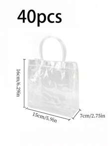 PVC Handbag Transparent Souvenir Bag Gift Bag Stall Gift Bag Plastic Clothing Store Bag - Clear - View 9