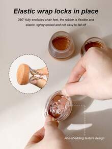 Madebyblanc Silent Table And Chair Foot Covers Thick Wear-Resistant Silicone Table Leg Pads Table Footstool Silent Non-Slip Protective Cover - Multicolor - View 5