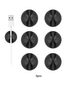 5 piezas/10 piezas Clip de gestión de cables conveniente para escritorio, cama y pared - Multicolor - Ver 12