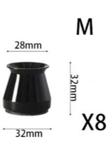4/8/16/24PCS Round-Chair Leg Floor Protectors, Furniture Pads For Hardwood Floors, Furniture Sliders For Chair Legs, Rectangle Floor Protectors For Chairs, Silicone Chair Leg Caps Cover,Effectively Protect The Floor And Table Legs Back To School