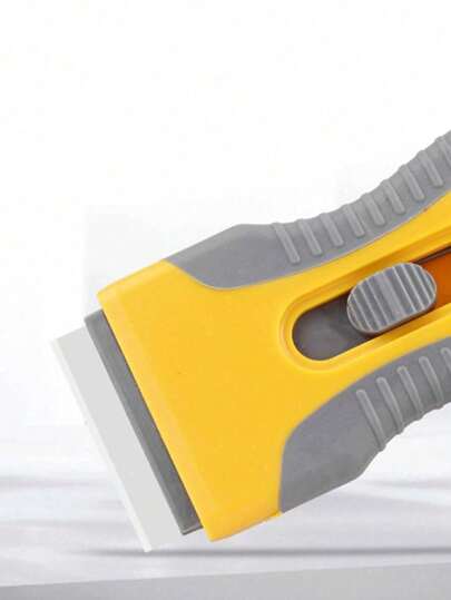 1PC Plastic Razor Scrapers ,Car Sticker Remover, Multifunctional Telescopic Adjuster Knife, Cleaning Scraper Tool For Removing Labels, Stickers, Decals, Paint, Stains From Glass/Wall/Stove