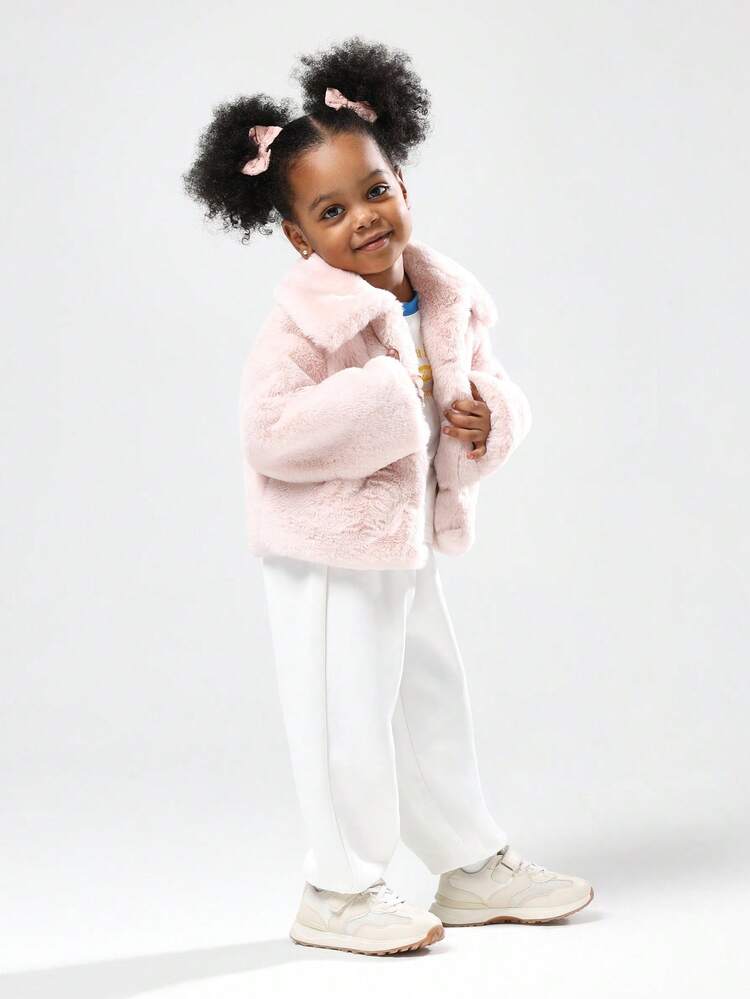 Plush Teddy Bear Coat With Soft Fur Texture