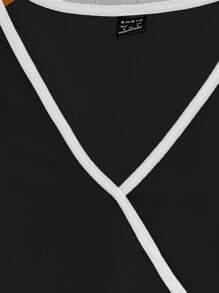 Selianne V领无袖A字腰设计时尚优雅连衣裙，夏季