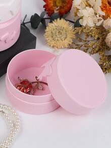 1 Hộp đựng đồ trang điểm hình ngựa mini nơ xinh xắn, hộp đựng trang sức, hộp tròn chống bụi di động dành cho cả nam và nữ, thích hợp cho du lịch ngoài trời, văn phòng, trường học, sử dụng hàng ngày ngày lễ tình nhân trở lại trường - Nhiều màu - Xem 11