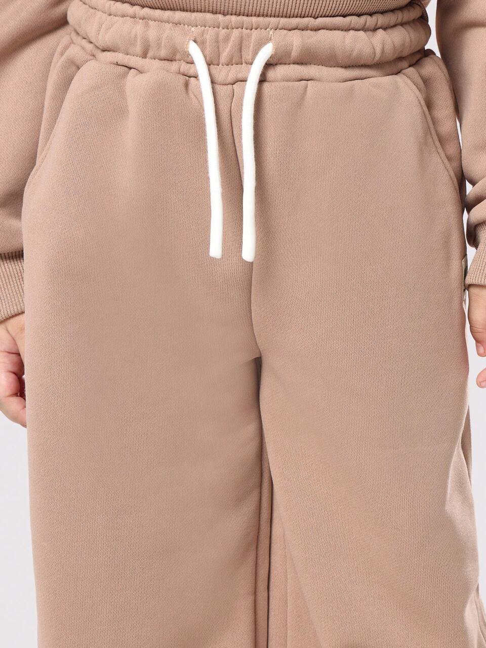Bluza z kapturem z polaru z pasującymi spodniami dresowymi