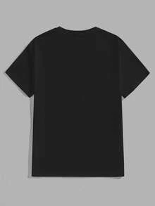 Looney Tunes X Manfinity Manfinity Joysei 男士卡通图案黑色圆领短袖T恤 - 黑色 - 查看 3