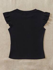 Soleia Bộ 2 áo thun cổ tròn bó sát tay ngắn chất liệu vải gân đen và nâu, thích hợp cho mùa hè - Nhiều màu - Xem 7