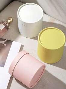 1pc Small Round Bucket Vase Solid Color Flower Arrangement Vase DIY Craft Home Decor Gift Packaging Holiday Christmas Wedding Party Decorations Minimalist Modern Desk Decor Vase For Living Room Office - multicolor - View 8