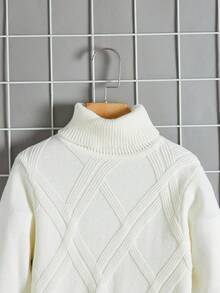 SHEIN 青少年男孩休闲舒适百搭高领毛衣