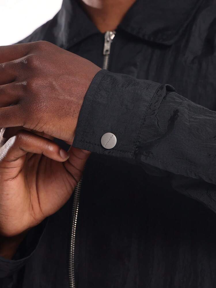 Nylon Harrington Jacket With Wide Leg Pants