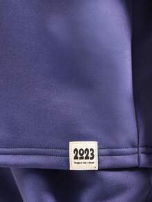 SUMWON 洛杉矶天使队少女运动套装宽松休闲套装阔腿裤秋冬街头风搭配 - 寶藍色 - 查看 6