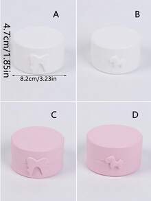 1 Hộp đựng đồ trang điểm hình ngựa mini nơ xinh xắn, hộp đựng trang sức, hộp tròn chống bụi di động dành cho cả nam và nữ, thích hợp cho du lịch ngoài trời, văn phòng, trường học, sử dụng hàng ngày ngày lễ tình nhân trở lại trường - Nhiều màu - Xem 3