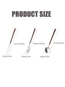 Madebyblanc 1件北欧风格304镜面西式餐具，304不锈钢牛排刀叉，便当饭勺