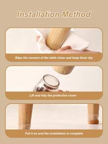 Madebyblanc Silent Table And Chair Foot Covers Thick Wear-Resistant Silicone Table Leg Pads Table Footstool Silent Non-Slip Protective Cover - Multicolor - View 7