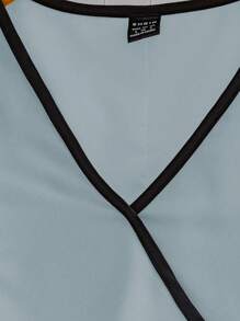 Selianne Váy chữ A không tay cổ chữ V thanh lịch mùa hè - Màu xanh lam - Xem 4